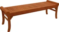 DEGAMO Gartenbank Holzbank Hockerbank IPANEMA 3-sitzer 150cm, Eukalyptus geölt