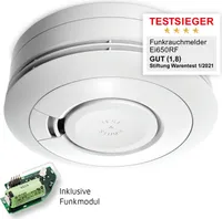 Ei Electronics Ei650RF Funkrauchmelder - Set aus funkvernetzbarem Rauchwarnmelder und Funkmodul - Bestnote Stiftung Warentest