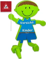 Sicherheit Warnschild spielende Kinder Lisa Brems reflektierend(Blau-Kinder)