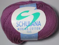 MERINO Baumwolle 135 von Schulana - flieder  (50) - 50 g / ca. 135 m Wolle
