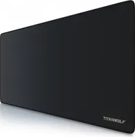 Titanwolf Gaming Mauspad XXL, 900 x 400 x 3 mm, Schreibtischunterlage, abwaschbar, rutschfeste Rückseite, Geschwindigkeit & Präzision, Titanwolf Schrift