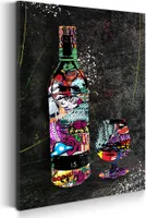 Wandbild Leinwandbild Whisky mit Glas Kunstdruck XXL Wanddeko: 40x60x2cm