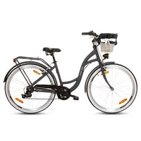 Goetze Citybike Mood ALU 28 Zoll 7 Gang Tiefeinsteiger Retro Damenfahrrad mit Korb