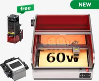 Creality Falcon2 Pro Lāsergravierer 60W : Geschlossener Lāsercutter für sicheres, effizientes Arbeiten, für Metall, Glas, Acryl, 400x400mm