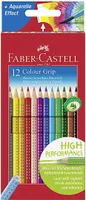 FABER-CASTELL 112412 Kredki ołówkowe Colour GRIP - 12 kolorów, pudełko kartonowe