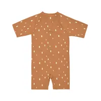 Lässig Schwimmanzug Kurzarm Splash & Fun Bricks caramel, 19-24 Monate Gr. 92