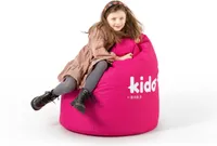 Diablo Kids Beanbag KIDO od Beanbag s výplňou Detský sedací Herné kreslo Beanbag PVC poťah Vodoodpudivý 110 cm x 80 cm x 80 cm Farba: Ružová