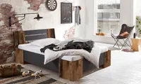 Futonbett Bett LINZ 140 x 200 in Old Style / anthrazit