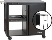 Grilovací vozík BBQ-Toro 95 x 50 x 80 cm, černý Grilovací stůl s velkou pracovní plochou, servírovací stolek na grilování