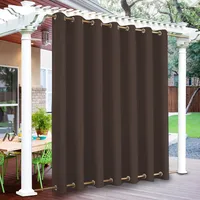 BESTORI Outdoor Vorhang Wetterfest, Wasserdicht Sichtschutz 3D Outdoor  Gardine mit Ösen Blickdicht UVschutz Sonnenschutz Vorhang für Balkon Garten  Patio, 1 Stück, 254x213cm : : Garten