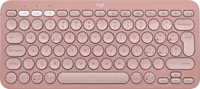 Klawiatura Logitech Pebble Keys 2 K380s RF Wireless + Bluetooth QWERTY Włoski różowy
