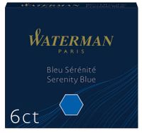 WATERMAN Standard Tintenpatronen blau löschbar (6 Patronen)