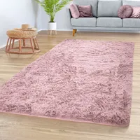TT Home Teppich Wohnzimmer Hochflor Langflor Weich Soft Modernes Einfarbiges Design Größe 60x100 cm