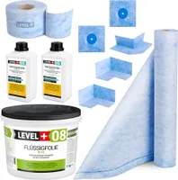 Hydroizolačná súprava Tekutá fólia 12 kg Tesniaca páska 10mb Základný náter 2L Rohož 2mb Level+ SET42