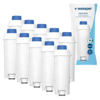 Wessper Wasserfilter für Delonghi Kaffeemaschinen DLSC002, SER3017 & 5513292811 - Kompatibel mit ECAM, ESAM, ETAM Serie (10er Pack)