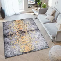 Koberec obývací pokoj ložnice krátký vlas moderní design ÖKOTEX šedožlutý 160 x 230 cm