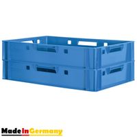 8 x Eurofleischerkiste Vorratsbox E1-Kiste Behälter Gemüsekiste stabelbar blau.. 