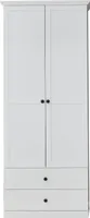 trendteam Wohnen Garderobenschrank BrandsonBaxter Weiß Nachbildung 81 x 196 x 41 cm