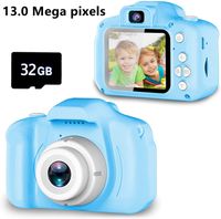 Kinderkamera HD-Digitalvideokameras(mit 32 GB SD-Karte) Geburtstagsgeschenke für Jungen im Alter von 3-9 Jahren,Blau