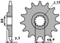 PBR Standard Stahlritzel vorne 434 - 520