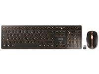 CHERRY DW 9100 SLIM Tastatur-Maus-Set kabellos schwarz, bronze