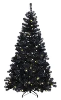 Best Season LED Ottawa Prelit-Tree, schwarz,  beleuchtet, ca. 210 cm, 260 warm white LED-Lichter, outdoor, 608-14