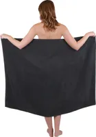 Betz XXL Badetuch 100 x 140 cm DRESDEN Badetücher Saunatuch 100% Baumwolle  Farbe dunkelgrau