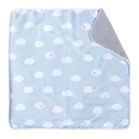 roba dětská deka "Little cloud blue", 2 strany: 1x super měkká, hřejivá a nadýchaná, 1x 100% bavlna