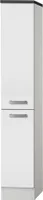 Küchen Midihochschrank mit Apothekerauszug Oslo MHFZ306-9 in weiß 30 cm breit
