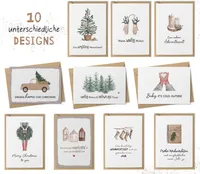 Weihnachtskarten "Cozy Christmas" mit Umschlägen