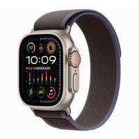 Apple Watch Ultra 2 (GPS + mobil), 49 mm, titan, s modročerným náramkem Trail Loop - velikost M/L