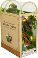 Topchances DIY Book Nook Kit, DIY Puppenhäuser Miniatur Haus Kit mit Möbeln und LED-Licht, 3D Puzzle Buchstützen aus Holz, Modellbausätze für Erwachsene Kinder zum Bauen,Stil C