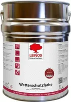 LEINOS Wetterschutzfarbe auf Wasserbasis 855 –10,0 l Schweden-Rot- Lösemittelfreier, matter Anstrich für unbehandelte Holzkonstruktionen