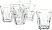 IKEA 6-er Set Gläser Pokal stapelbares Glas für kalte oder heiße Getränke  270ml, spülmaschinenfest