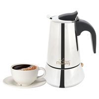 Any Morning Jun-6 Espressokocher, Espressokanne für alle Herdarten, außer Induktion, Mokkakanne, Edelstahl Kaffeekocher für jeden Anlass, Espresso Kocher, 6 Tassen, 300 ml