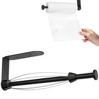 Küchenrollenhalter mit Dämpfungseffekt, Einhändiger Wandrollenhalter, Küchenpapierhalter, Papierrollenhalter Badezimmer,Selbstklebend/Schraubben