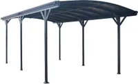 HOME DELUXE - Design Carport - FALO, Anthrazit - Maße: 505 x 300 x 226 / 240 cm - inkl. Montagematerial I Autoüberdachung Garage Unterstand