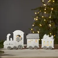 Scenka świąteczna drewniana ciuchcia Led YULETIDE
