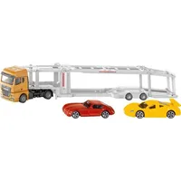 siku MAN Autotransporter mit 2 Autos beweglicher Auffahrtrampe & mit Anhängerkupplung 1:50