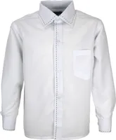 Babes & Binkies Kinder Langarm Hemd weiss - Farbe: Weiß - Bluse - Kinder - Größe: 92/98