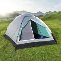 Iglu Zelt - 2 Personen - 205 x 150 x 105cm - Silber/Türkis