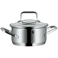 WMF Trend kastrol malý 16 cm, skleněná poklice, indukční pekáč 1,4 l, leštěná nerezová ocel Cromargan, bez povrchové úpravy, odolná proti pečení v troubě