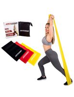 ActiveVikings Fitnessbänder Set 3-Stärken 1,2m Länge Ideal für Muskelaufbau Physiotherapie Pilates Yoga Gymnastik und Crossfit | Fitnessband Gymnastikband Widerstandsbänder