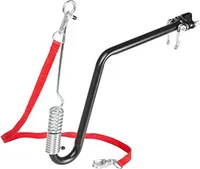 hundeleine für Fahrrad mit Fahrradgriff 92 cm rot/schwarz