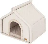 Domček pre psa Domček pre mačku Jaskyňa pre psa Domček pre mačku Jaskyňa pre psa Vankúš pre mačku Domček pre domáce zvieratá Veľký R2 - 52 x 42 cm Béžová