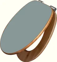 banjado Design WC Sitz Bambus Absenkautomatik -Grau - Toilettendeckel mit Absenkautomatik Holz/hochwertiger Bambus Klodeckel/WC-Sitz für alle gängigen Toiletten [TDB2-0028]