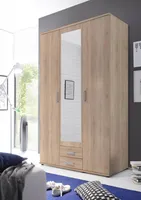 Karl Kleiderschrank Eiche Sonoma + Spiegel