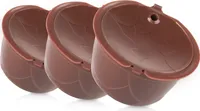 3PCS Wiederverwendbare Kaffeepads Nachfuellbare Kaffeekapseln Kompatibel mit nachfuellbaren Dolce Gusto-Kaffeefiltern mit Buerste Geschenk fuer Kofferliebhaber
