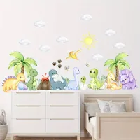 GKA Wandtattoo süße Dinosaurier Babys Dino Wandsticker Gk50 Kinderzimmer Wandaufkleber für Kinder 107 cm