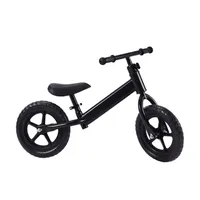 Balančný bicykel Buxibo - balančný bicykel pre deti vo veku 2-5 rokov - nastaviteľné sedlo a riadidlá - ľahký, odolný - čierny